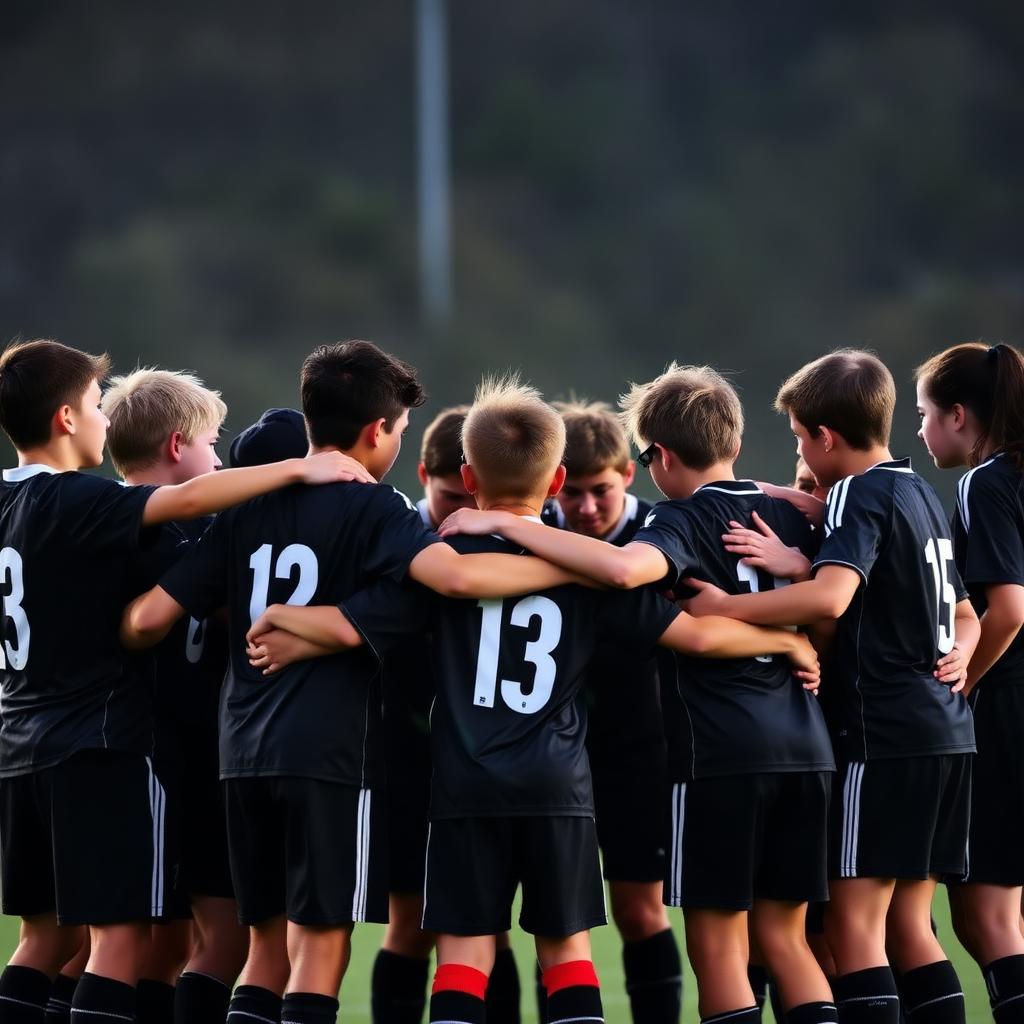 Team huddle before kickoff